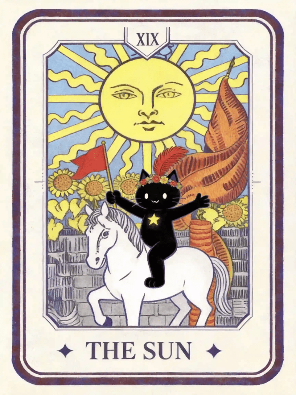 太阳猫猫塔罗牌