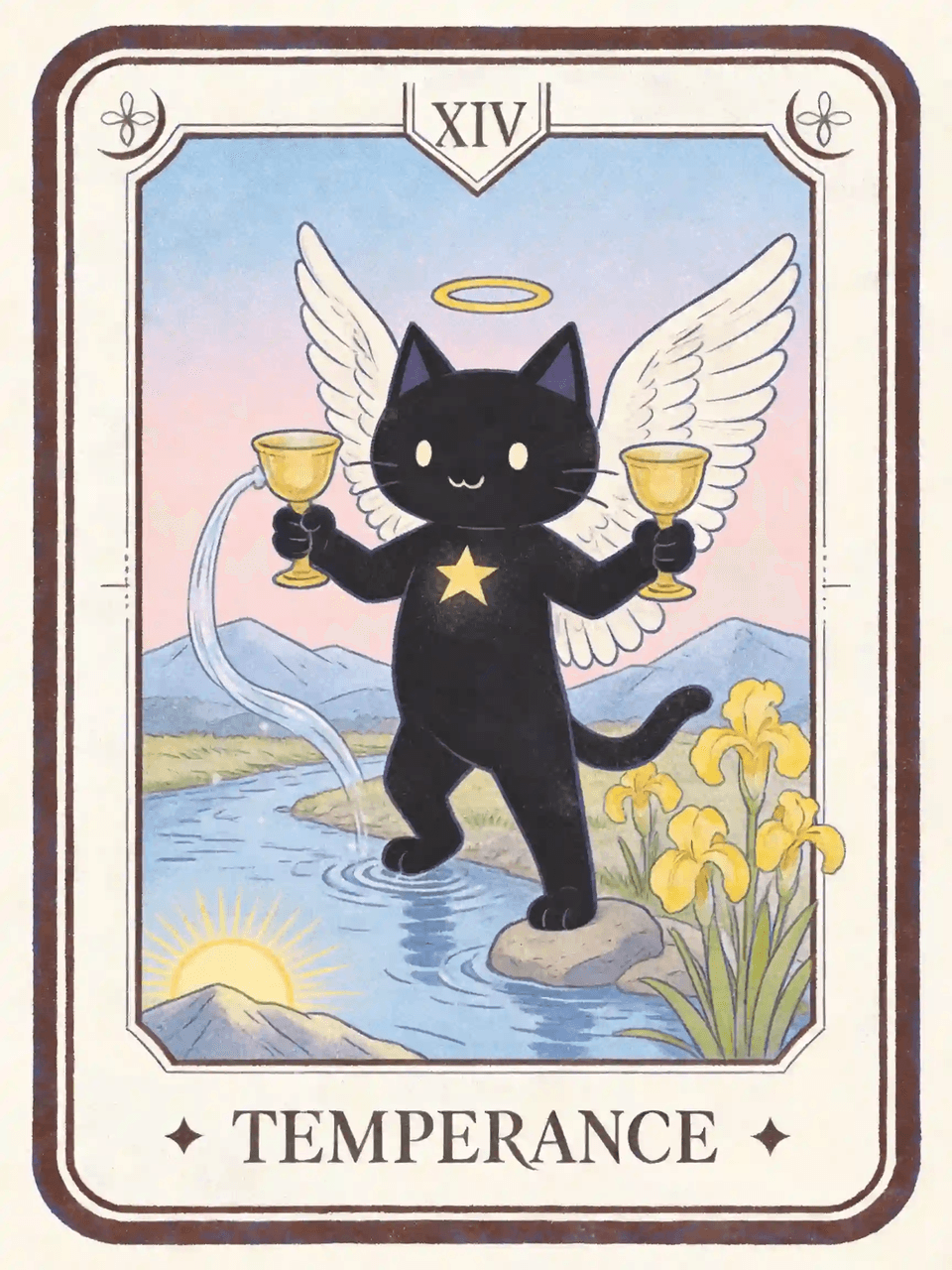 节制猫猫塔罗牌